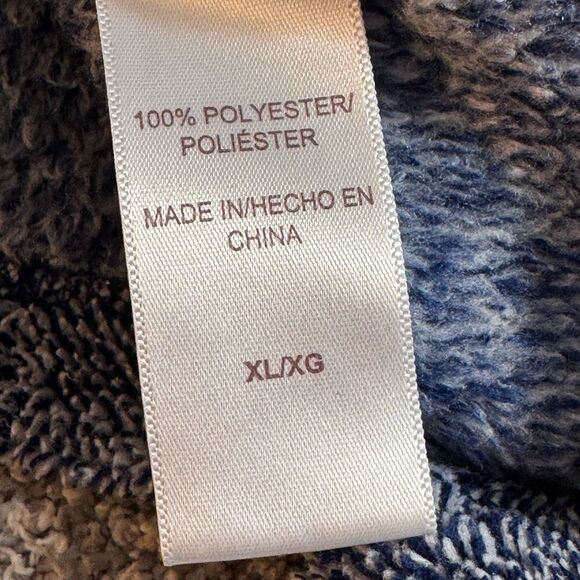 Stan Herman sweatshirt Womens Sz XL Sherpa full zip loungewear comfortable Blue - Picture 9 of 11